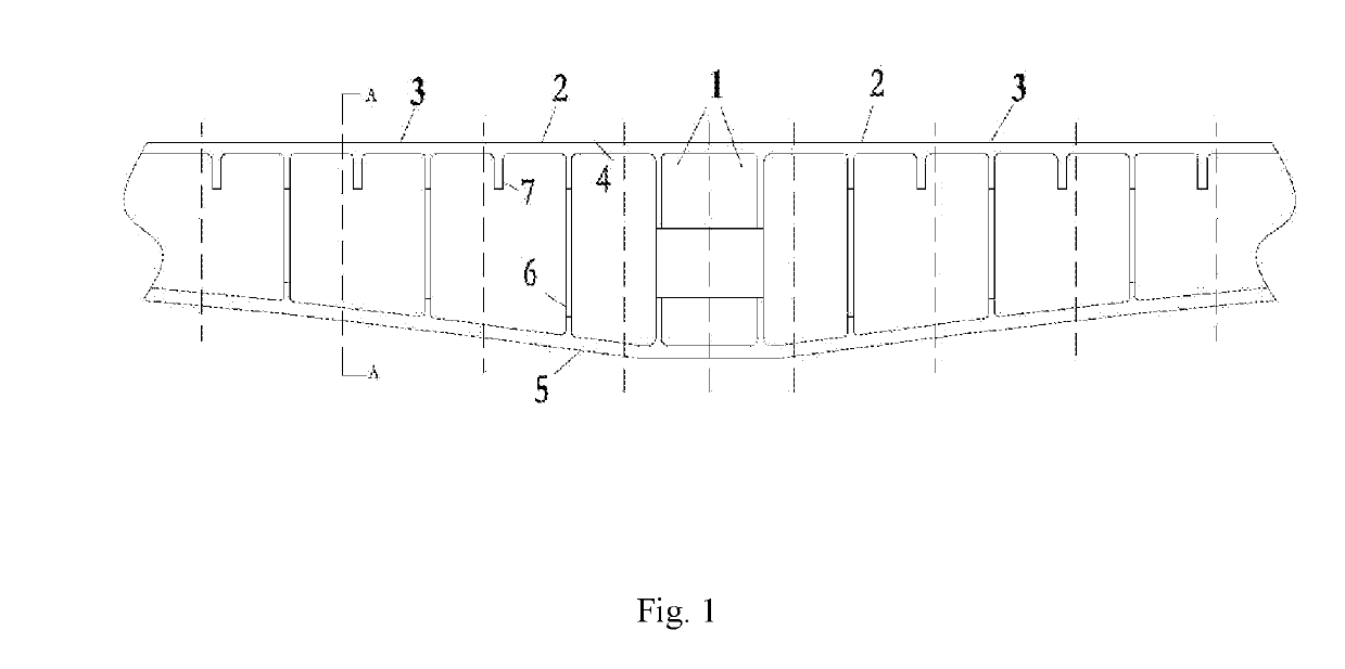 Segmental joint of cast-in-place uhpc beam bridge and construction method thereof