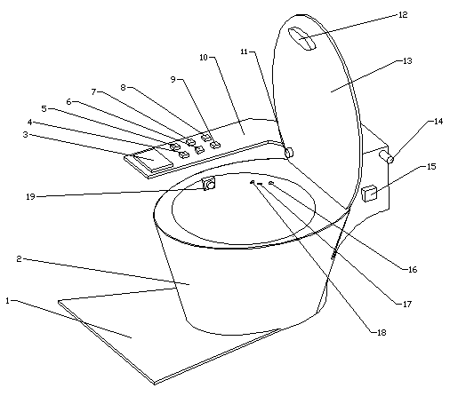 Intelligent closestool capable of realizing urodynamics detection, health monitoring method and matched health monitoring system