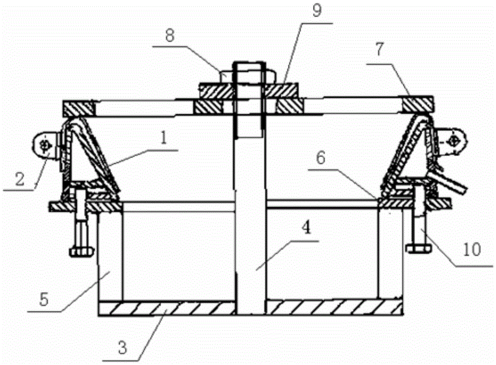 A device for preventing welding deformation of an annular V-groove stabilizer and its application method