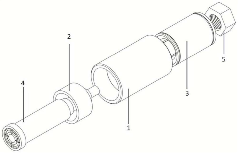 A high-temperature-resistant suction cup top post for installation of high-temperature radioactive sources