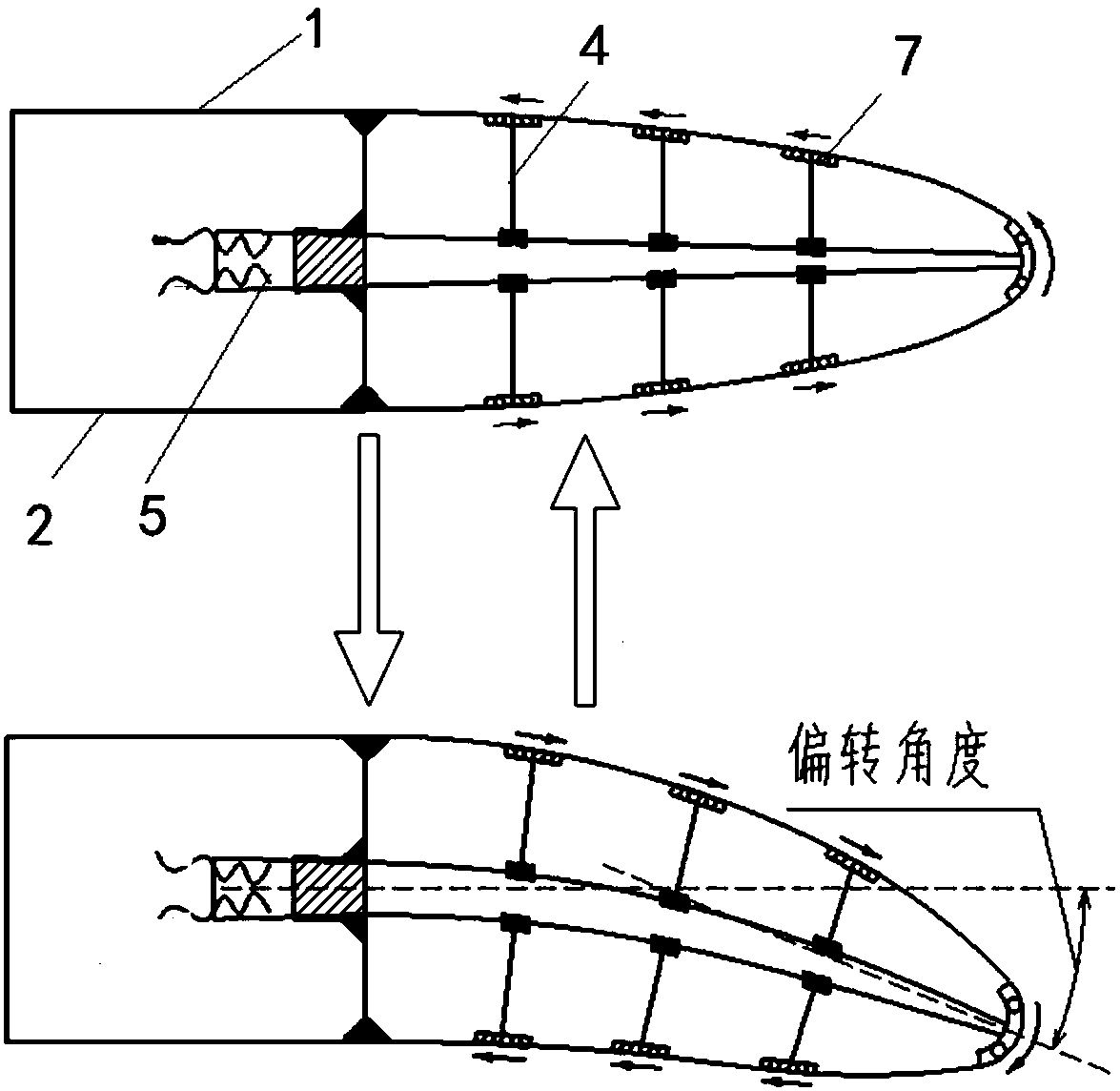 Wing leading edge continuous bending structure