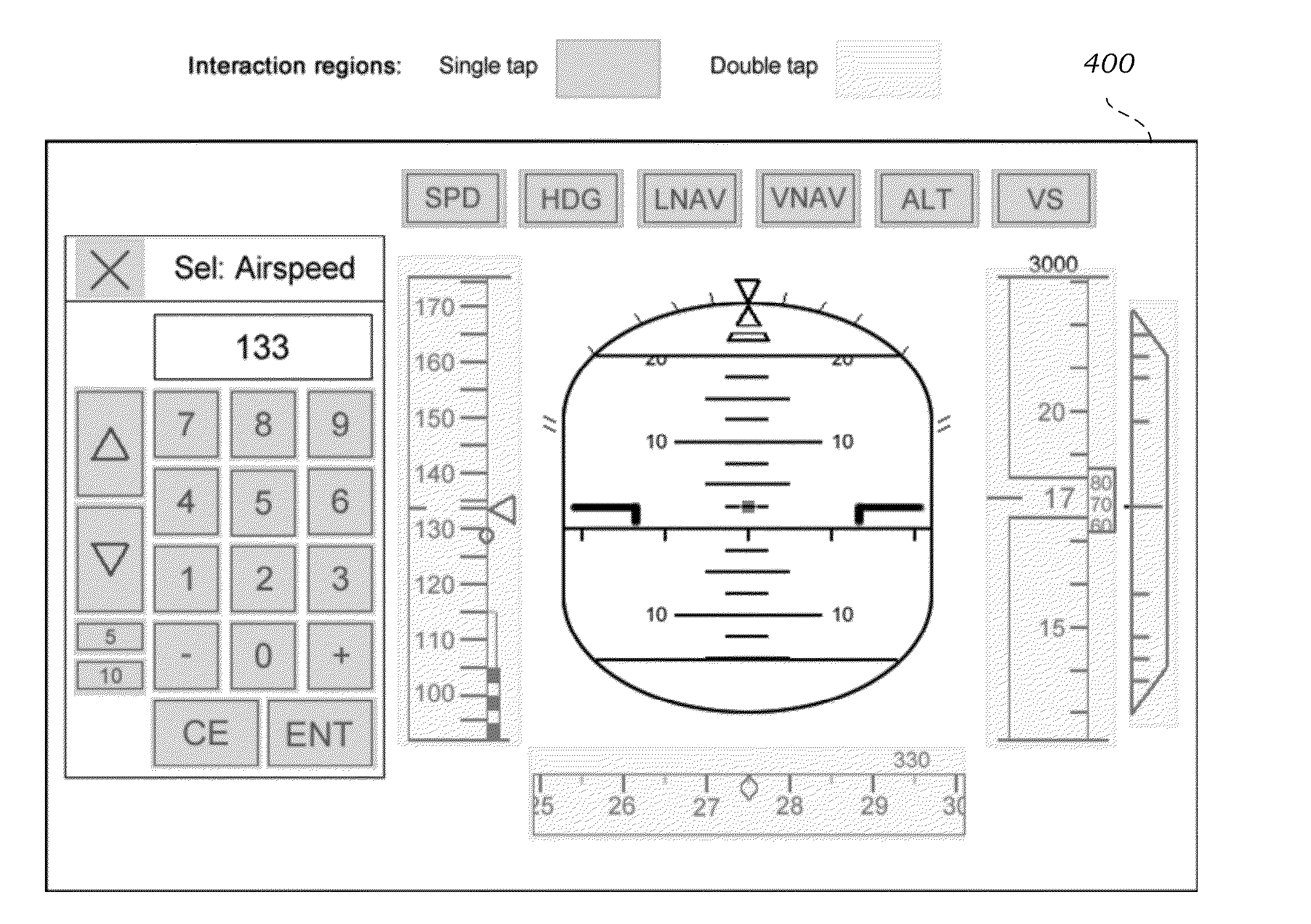 Human machine interface device for aircraft