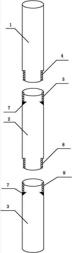 Hydrological exploration drilling well pipe, coal mining pipe descending method and hydrological exploration method