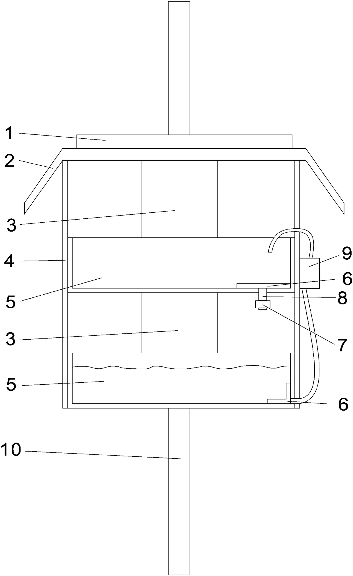 Solar double-layer pool type mosquito killer