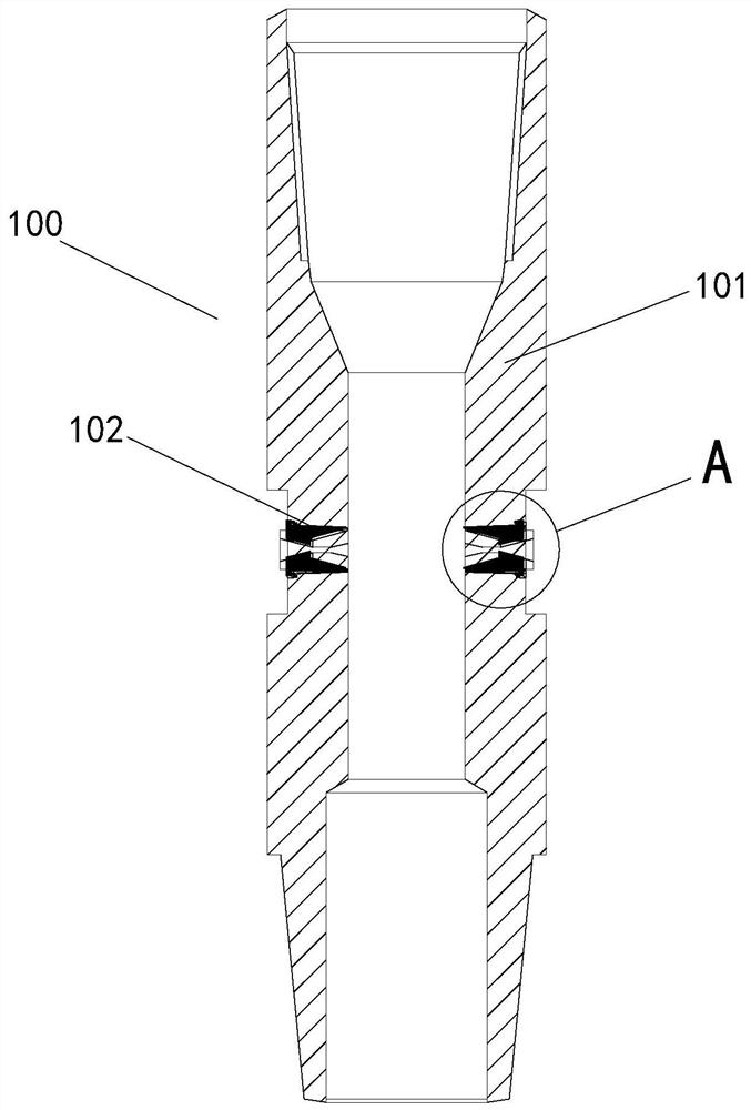 Hydraulic radial surface cutting ejector, cutting assembly and cutting method