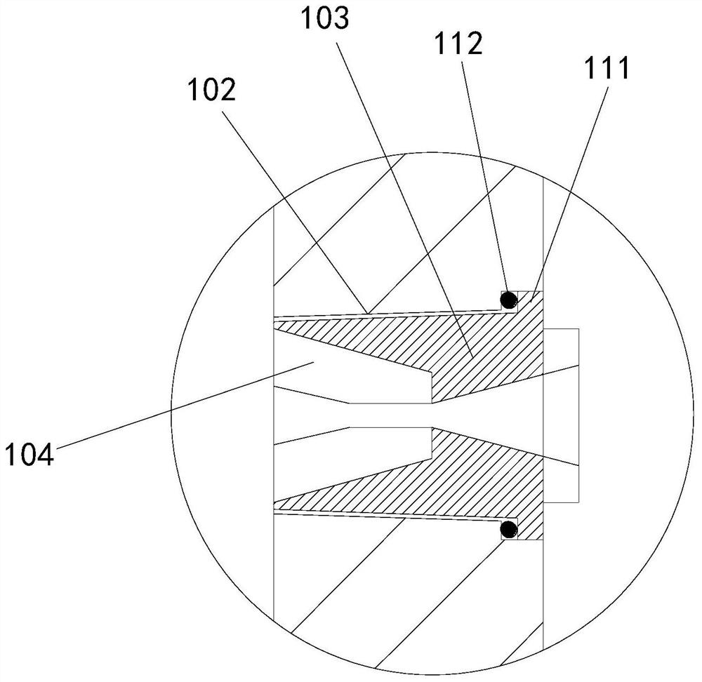 Hydraulic radial surface cutting ejector, cutting assembly and cutting method