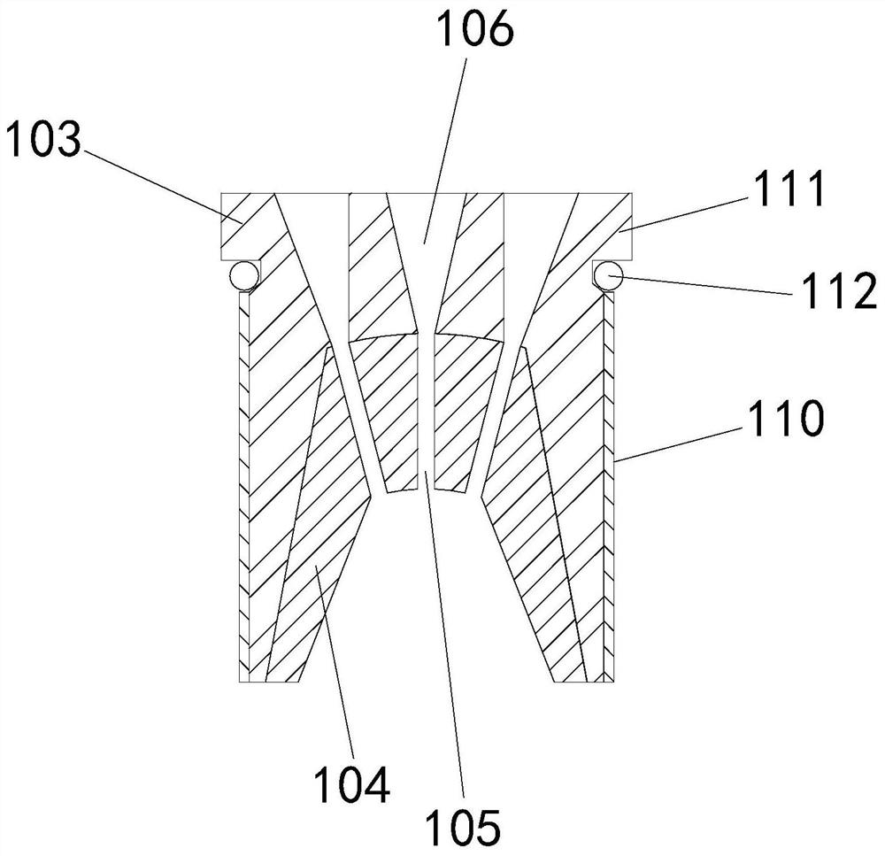 Hydraulic radial surface cutting ejector, cutting assembly and cutting method