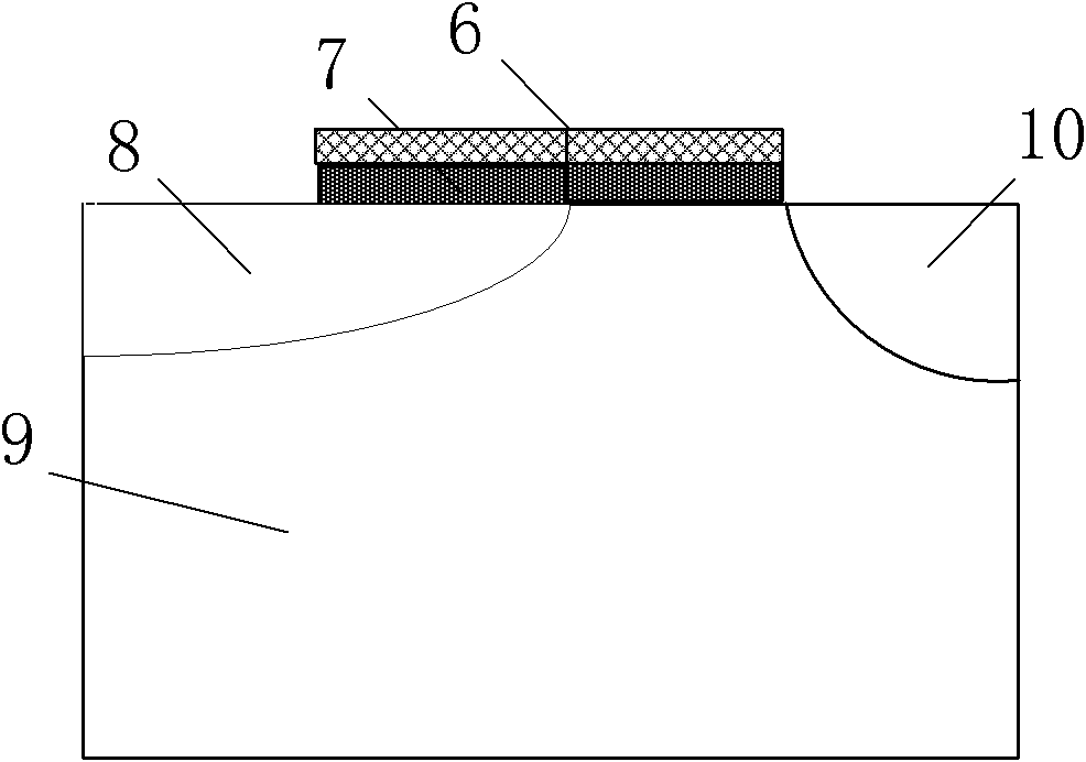 Tunneling field effect transistor with T-shaped grid structure and low power consumption