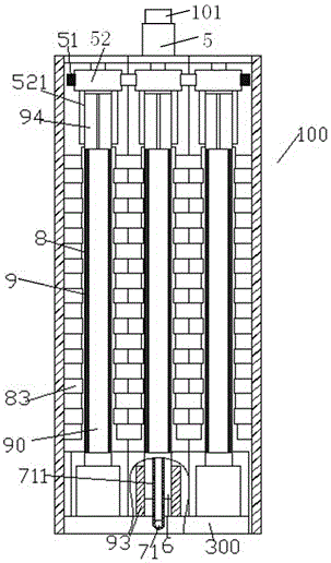 A speed-adjustable exhaust gas treatment device