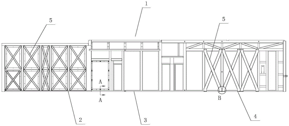 Vehicle body structure and method for improving outside corridor locomotive modal frequency