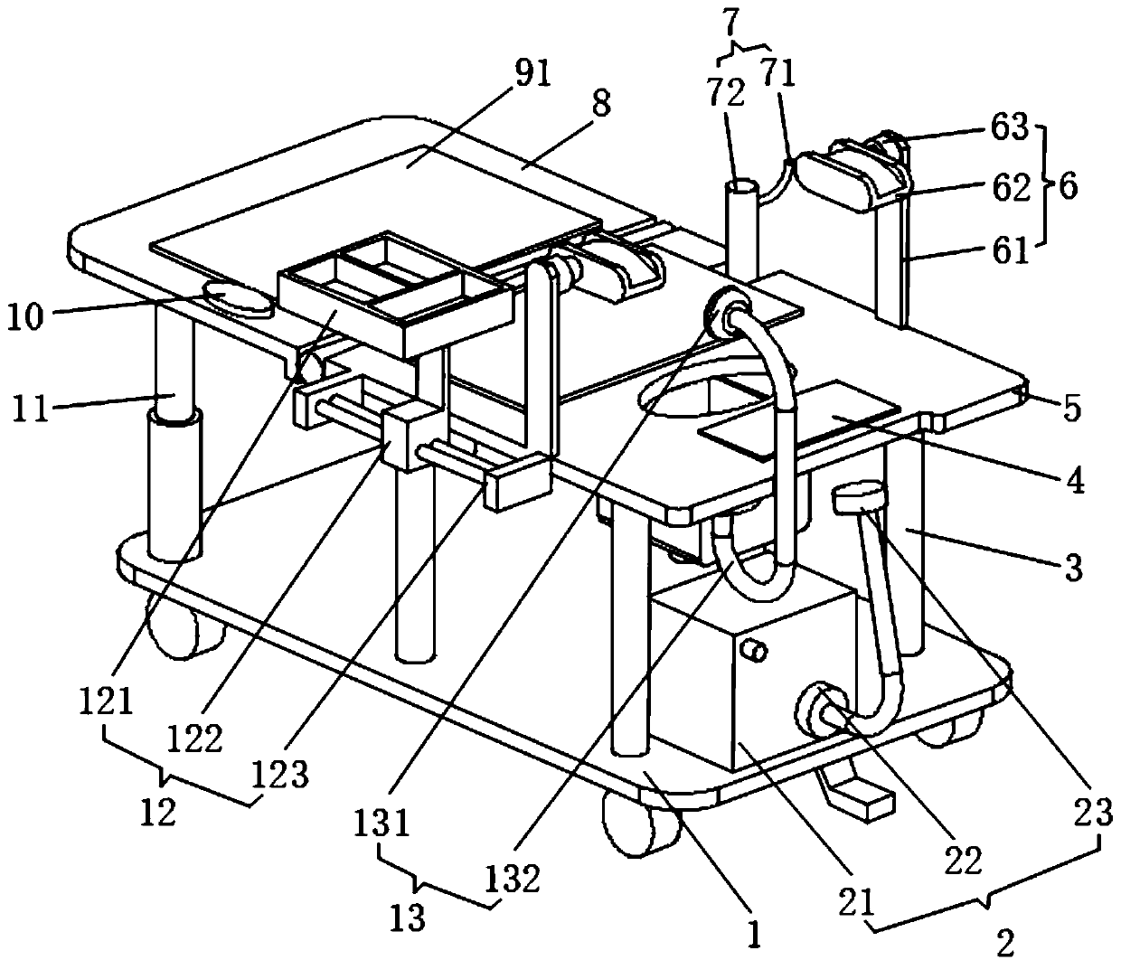 Knife edge and obstetric canal dual-purpose nursing device for obstetrics and gynecology department