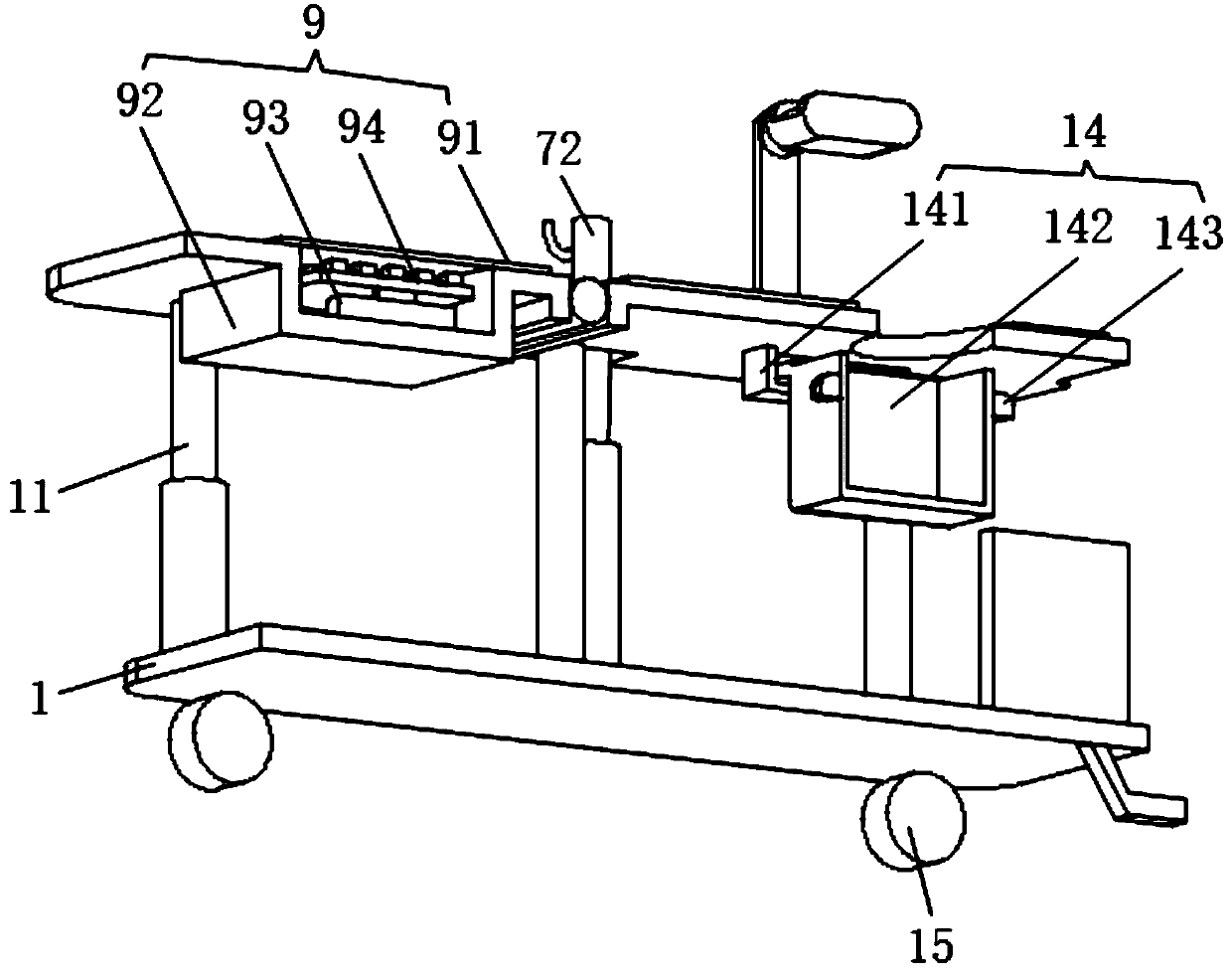 Knife edge and obstetric canal dual-purpose nursing device for obstetrics and gynecology department