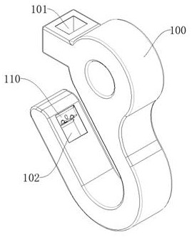 Gravity self-locking type lifting hook anti-disengaging device