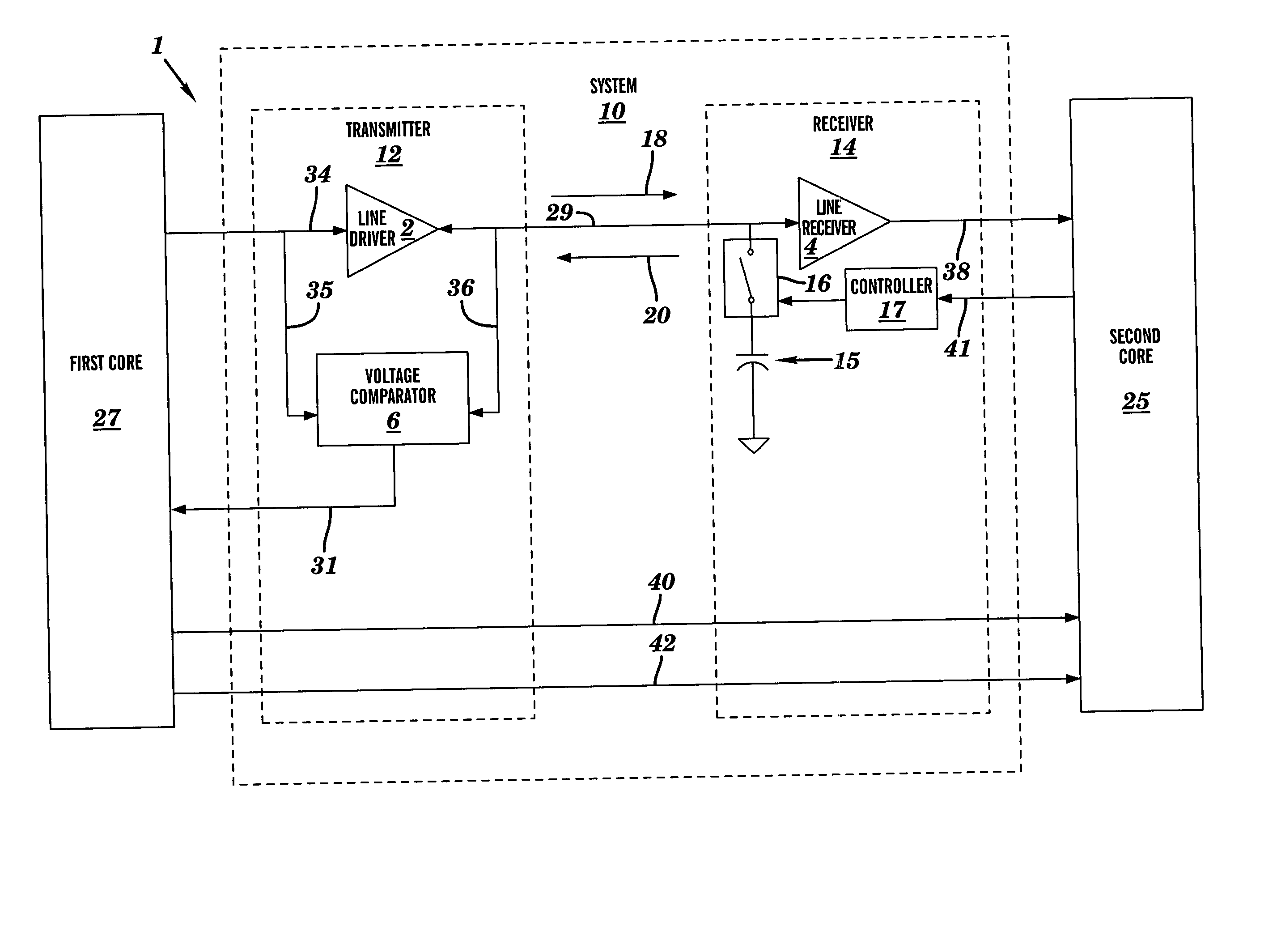 Data acknowledgment using impedance mismatching