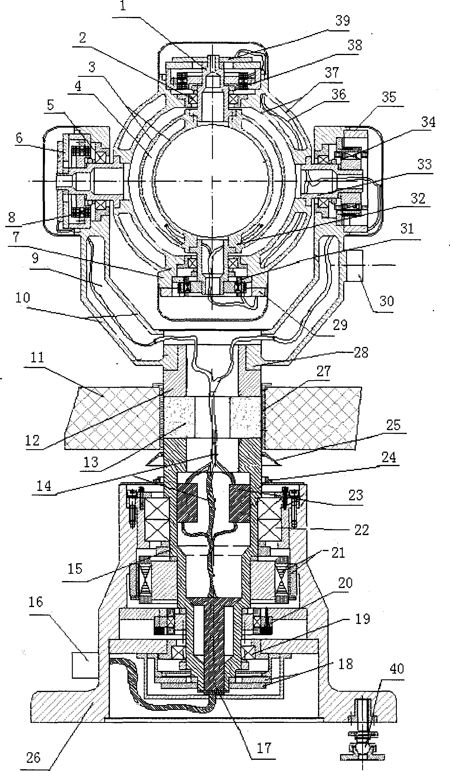 Three-shaft high-low temperature speed turntable