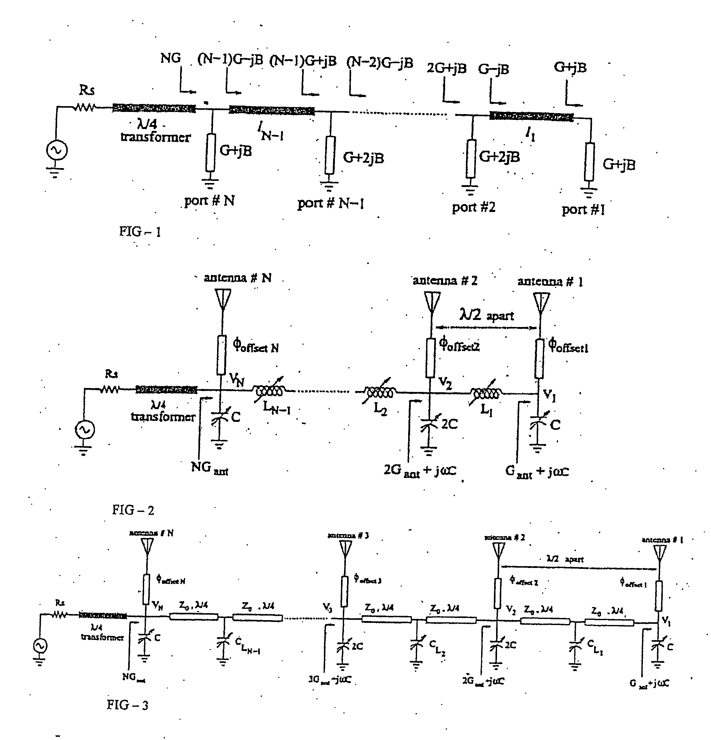 Phased array antenna with extended resonance power divider/phase shifter circuit