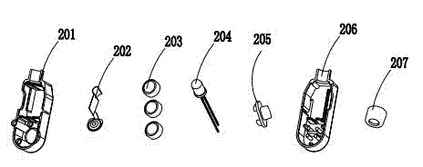 Automated assembly device of light-emitting diode (LED) finger lamps