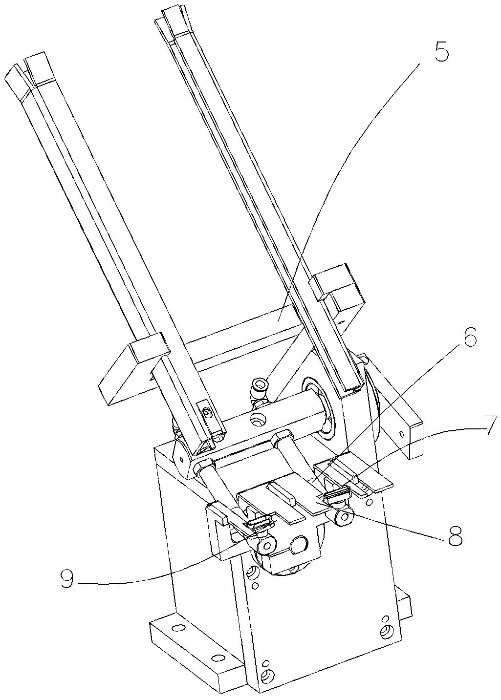 Paper drawing and cigarette canning mechanism of a cigarette canning machine