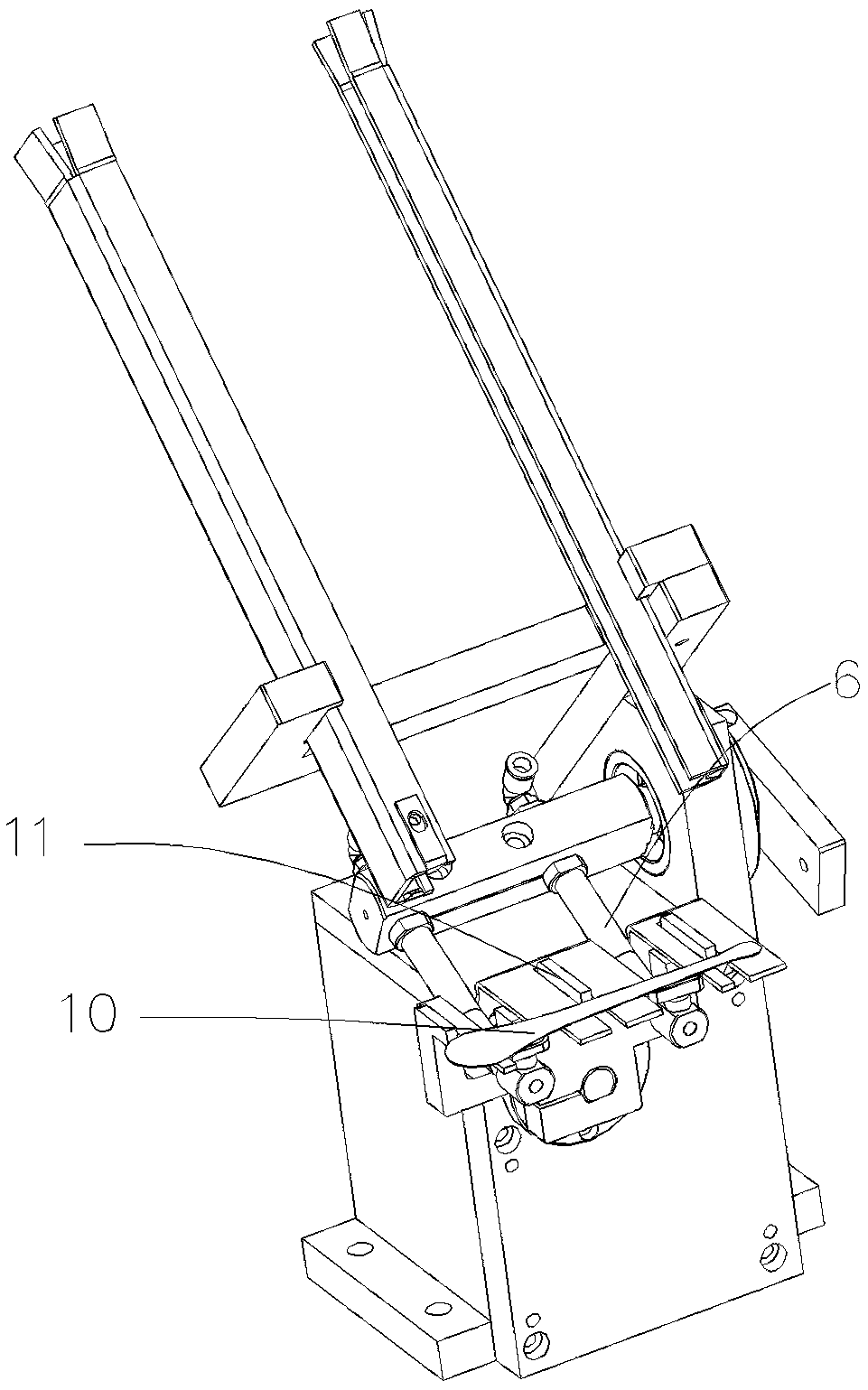 Paper drawing and cigarette canning mechanism of a cigarette canning machine