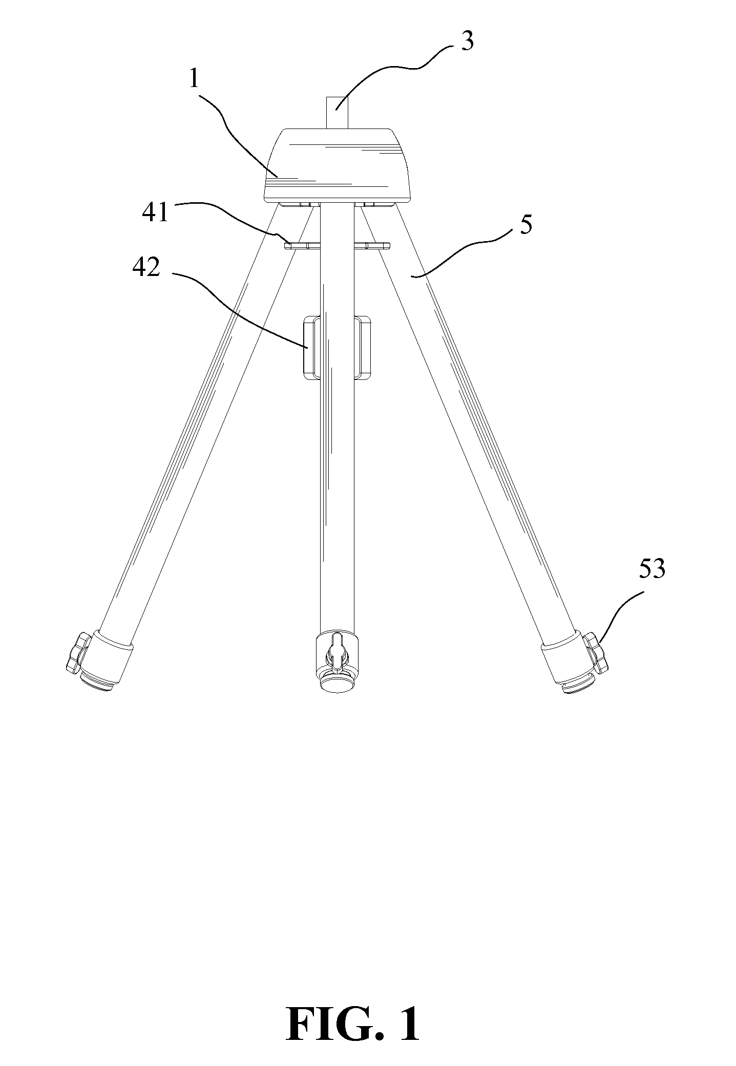 Continuously angle-adjustable multifunction tripod