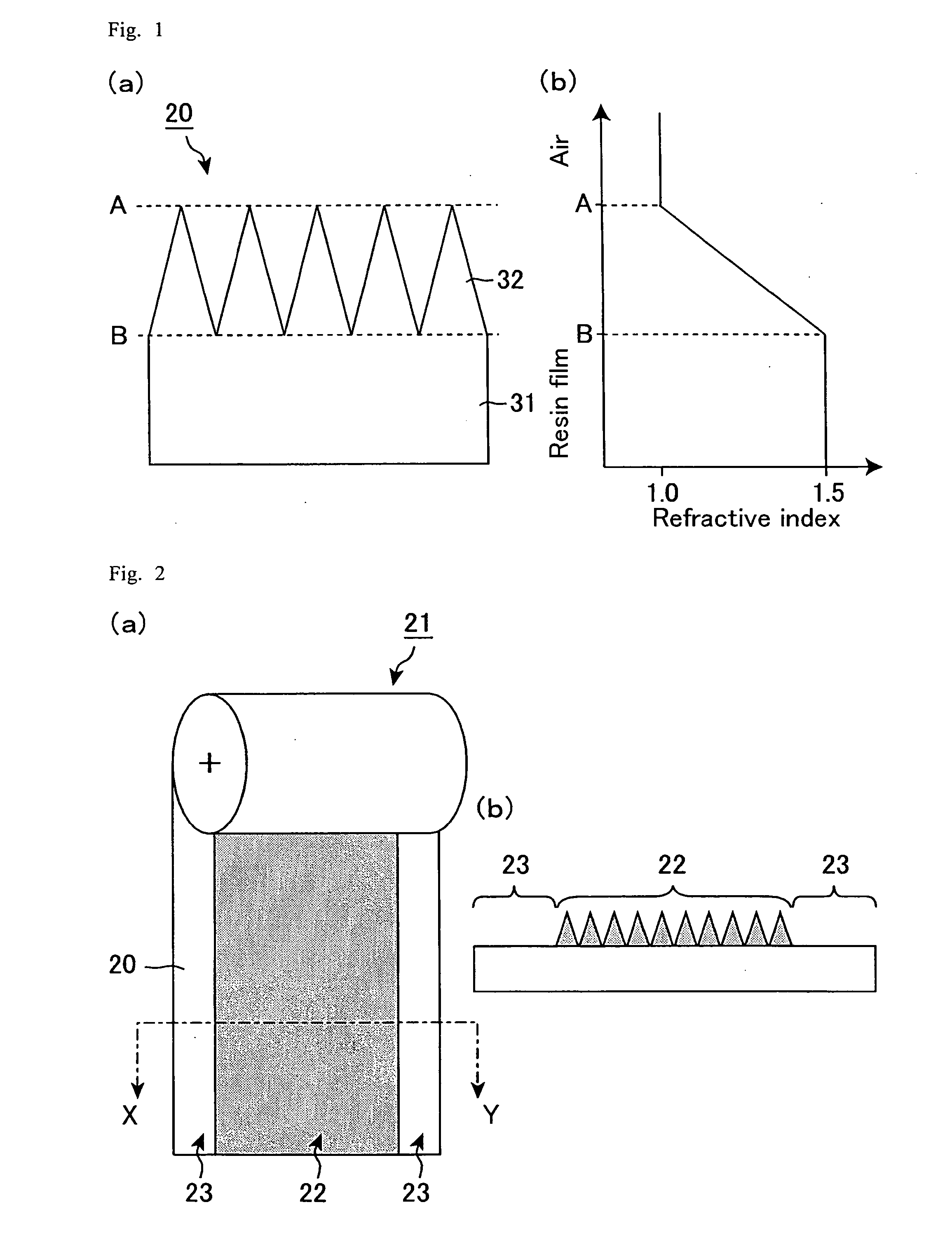 Optical element, roller type nanoprinting apparatus, and process for producing die roll