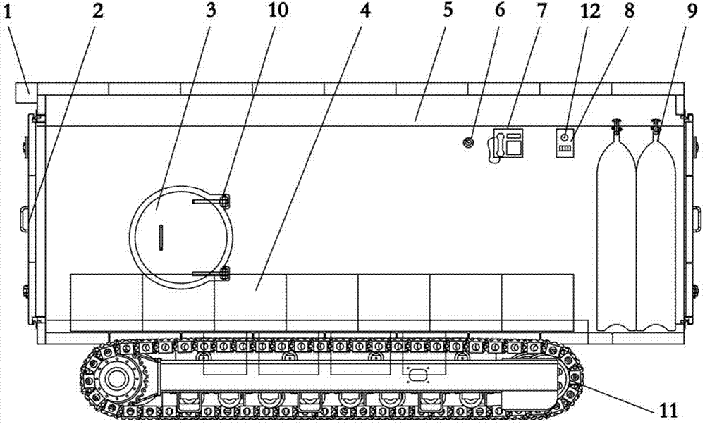 Tunnel escape cabin structure