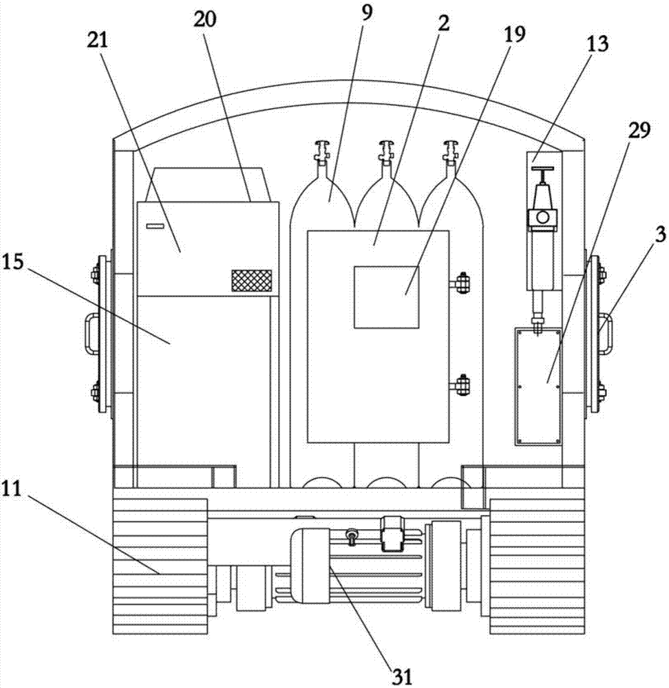 Tunnel escape cabin structure