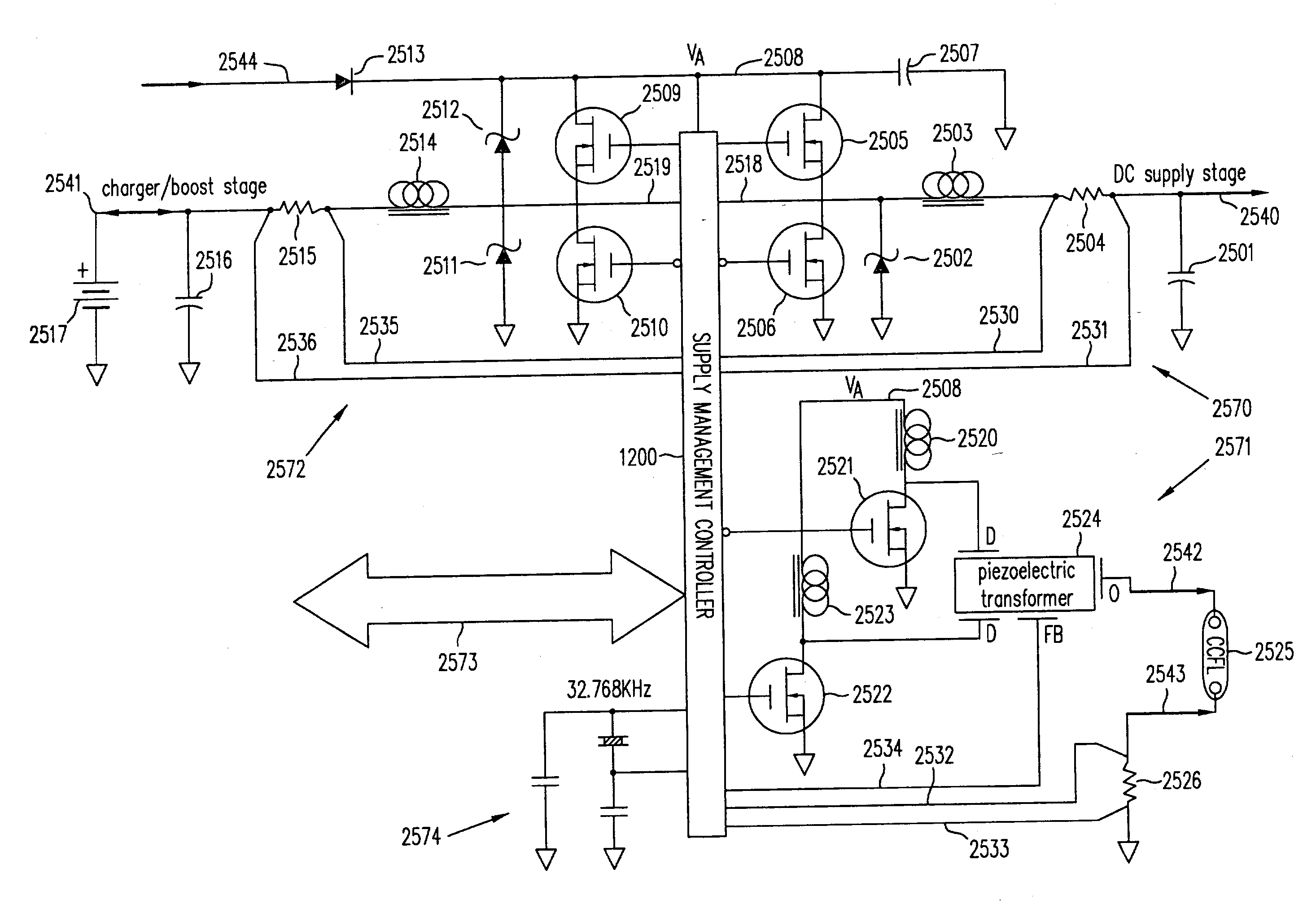 Power converter circuitry and method