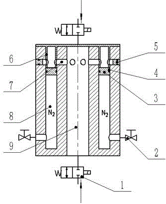 Deep-sea integrated energy-accumulator pressure-maintaining sampler mechanism