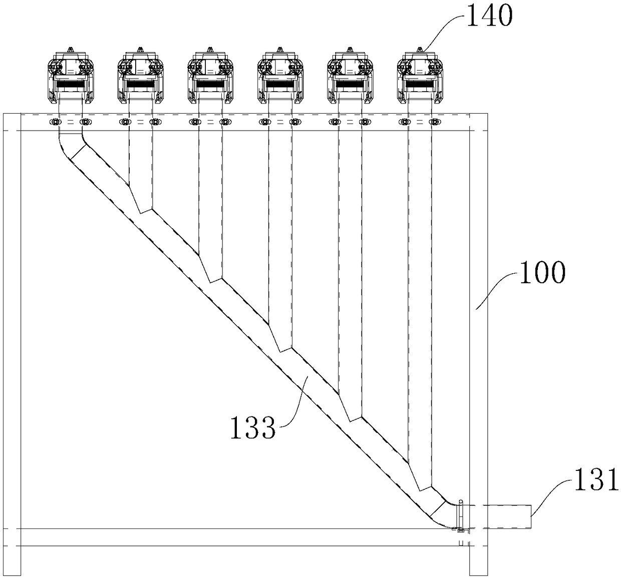 Vacuum material distributor