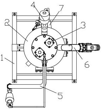 Exhaust and pressurization combined feeding device and feeding method thereof