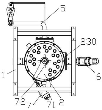 Exhaust and pressurization combined feeding device and feeding method thereof