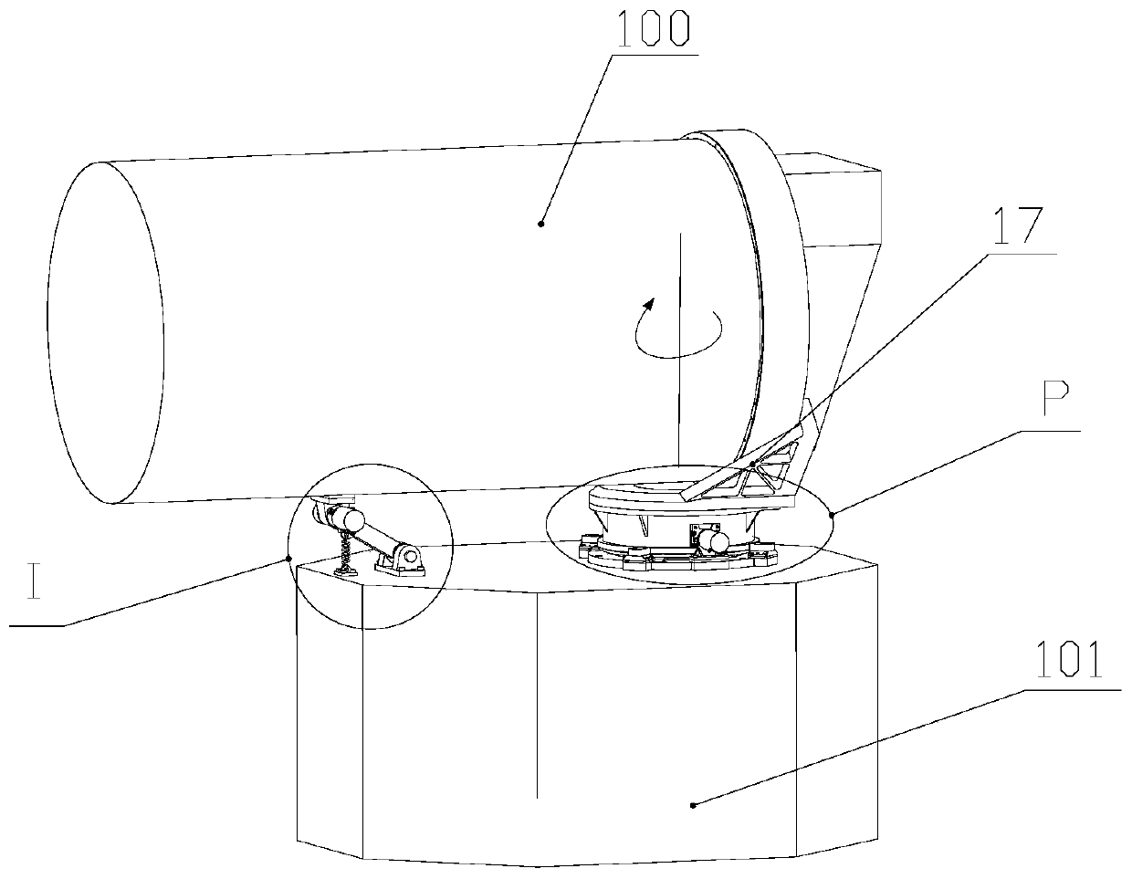 To-ground aiming mechanism used for space camera