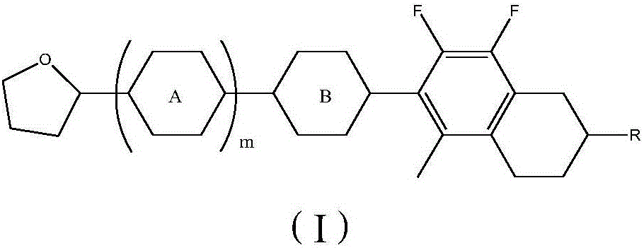 7,8-difluoro-5-methyl-1,2,3,4-tetrahydronaphthalene liquid crystal compounds as well as preparation method and application thereof