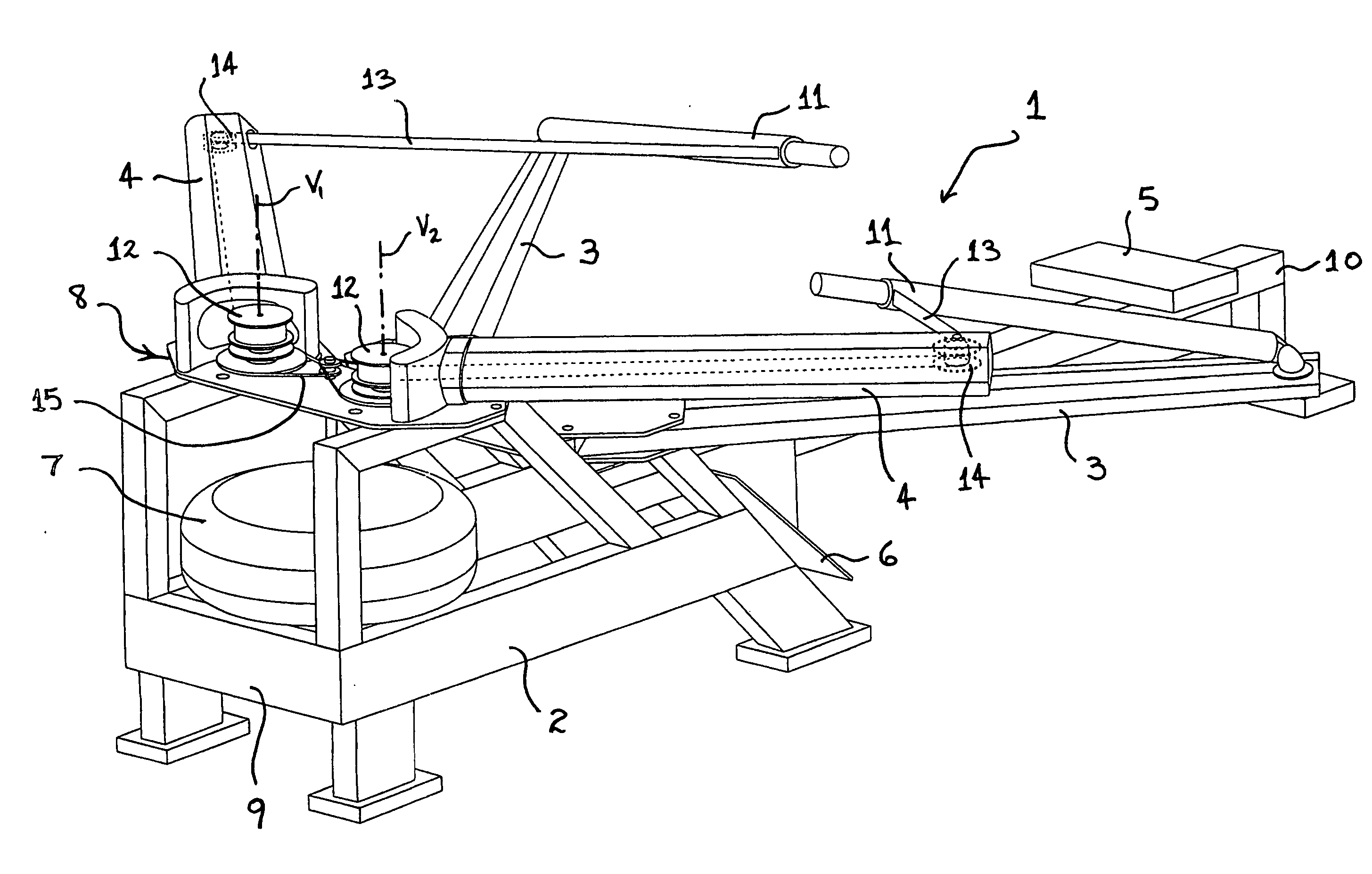 Rowing simulation machine