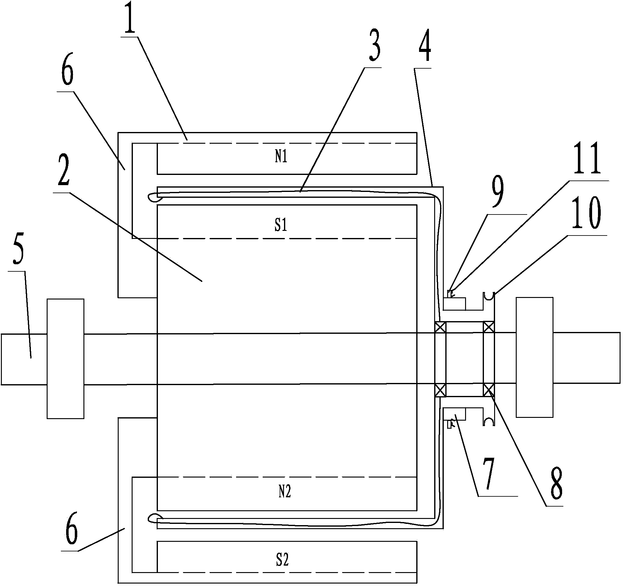 No-magnetic-resistance type direct current generator