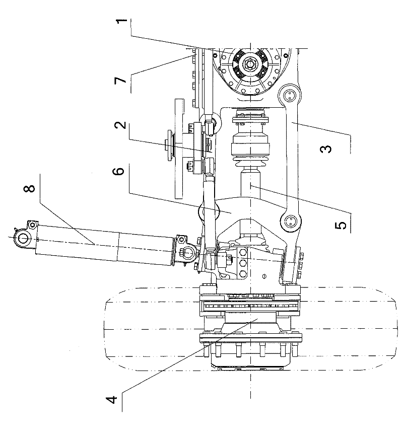 Heavy-load type oil-gas spring independent suspension steering drive axle