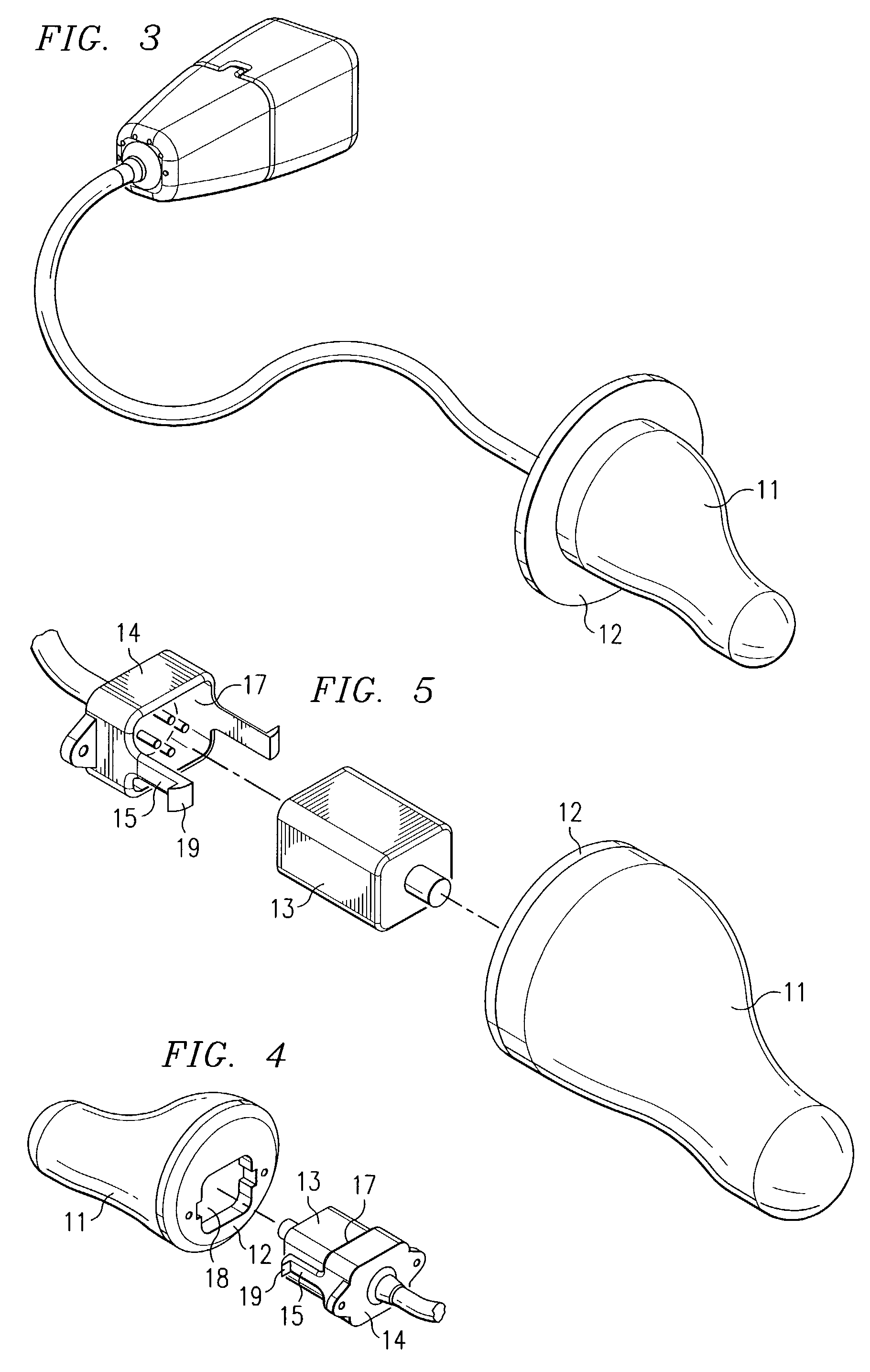 BTE/CIC auditory device and modular connector system therefor