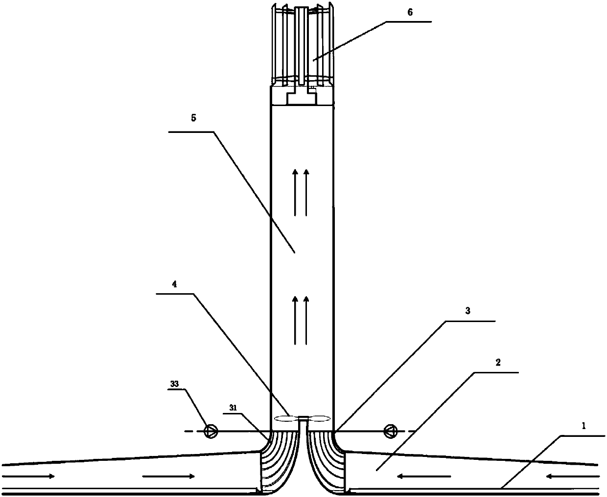 Solar power generation and seawater desalination device of combining condenser and wind turbine