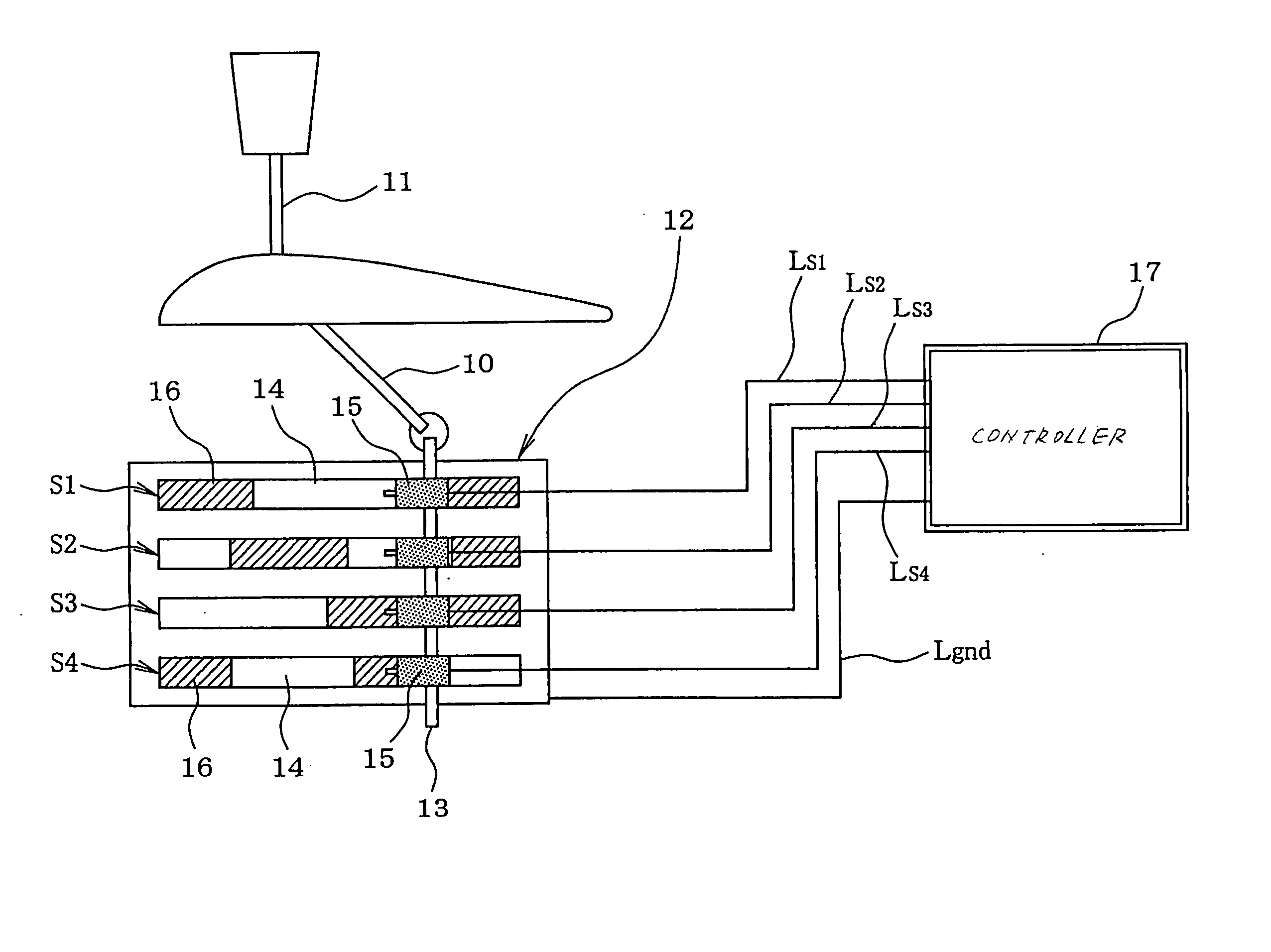 Automatic transmission control system with shift lever position sensor