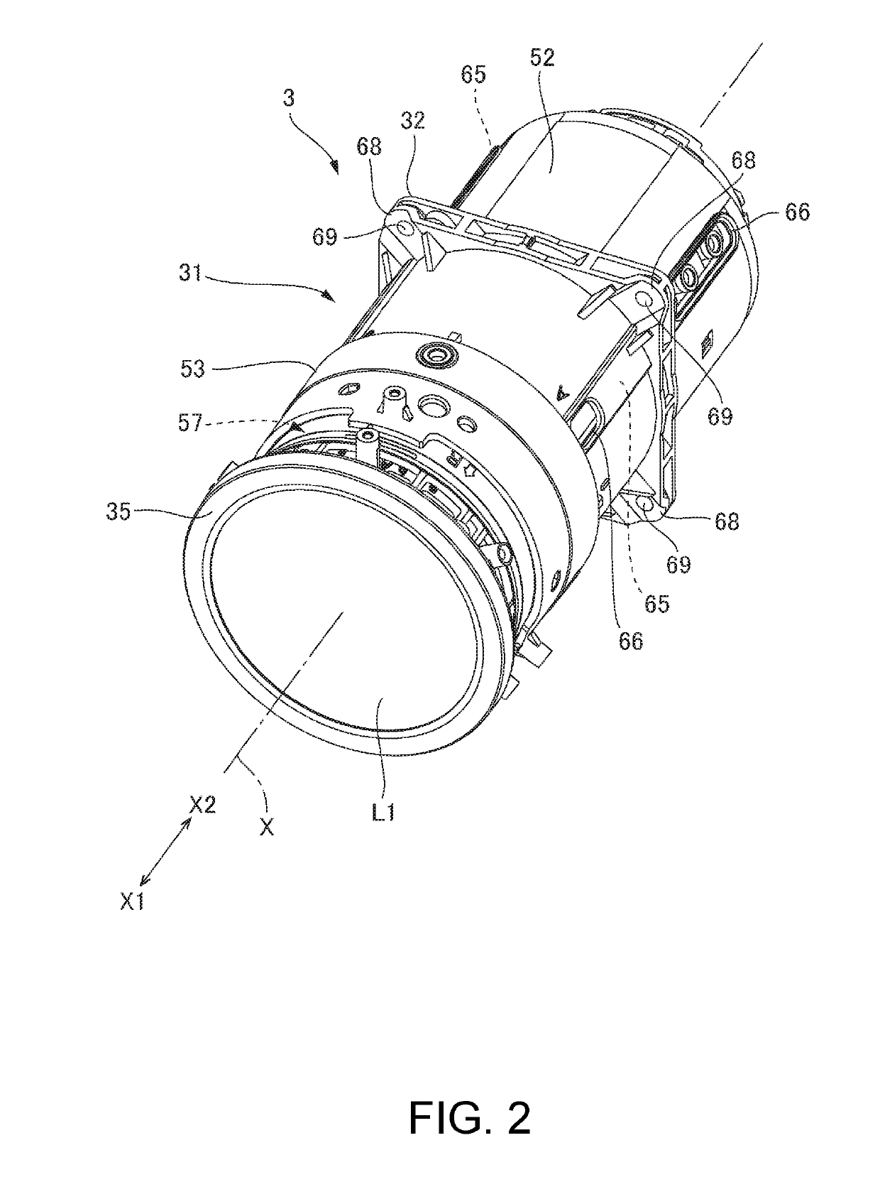 Projection lens and projector