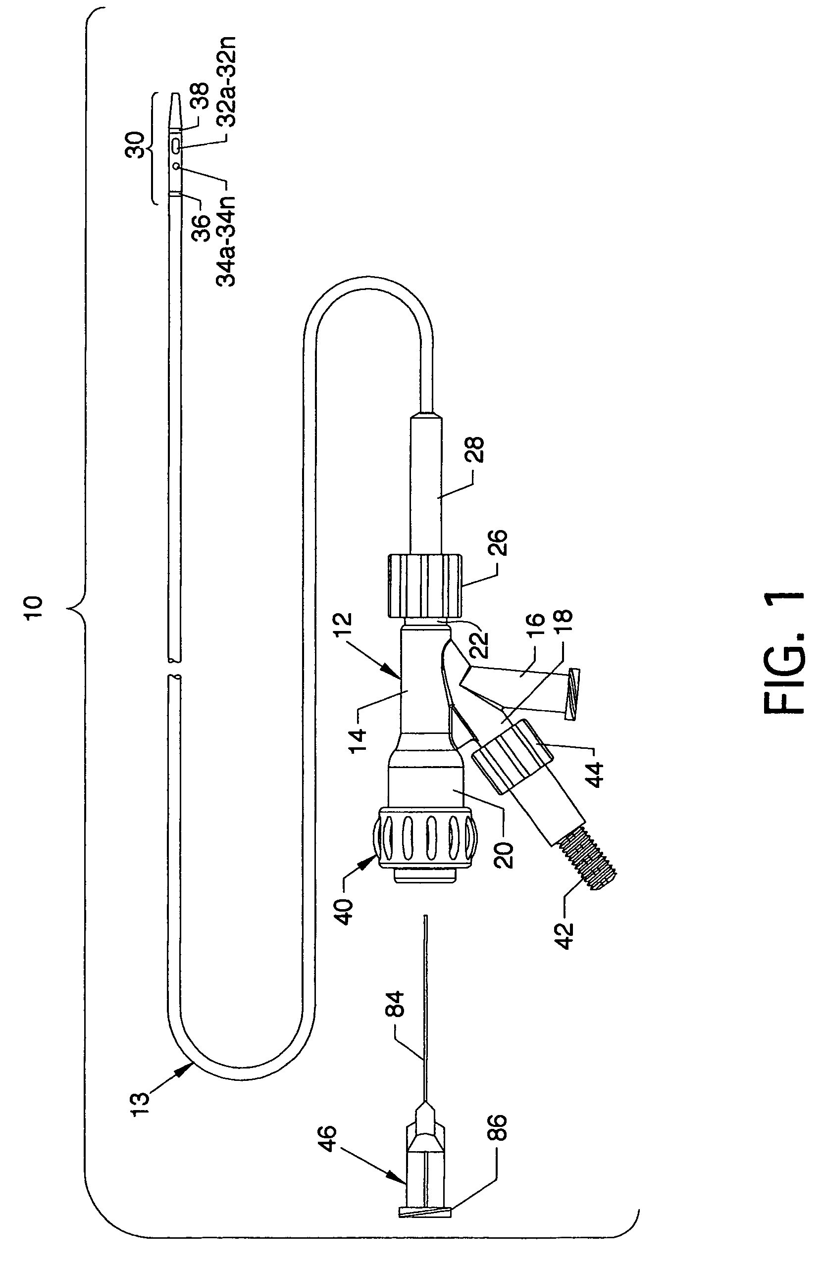 Thrombectomy catheter device having a self-sealing hemostasis valve