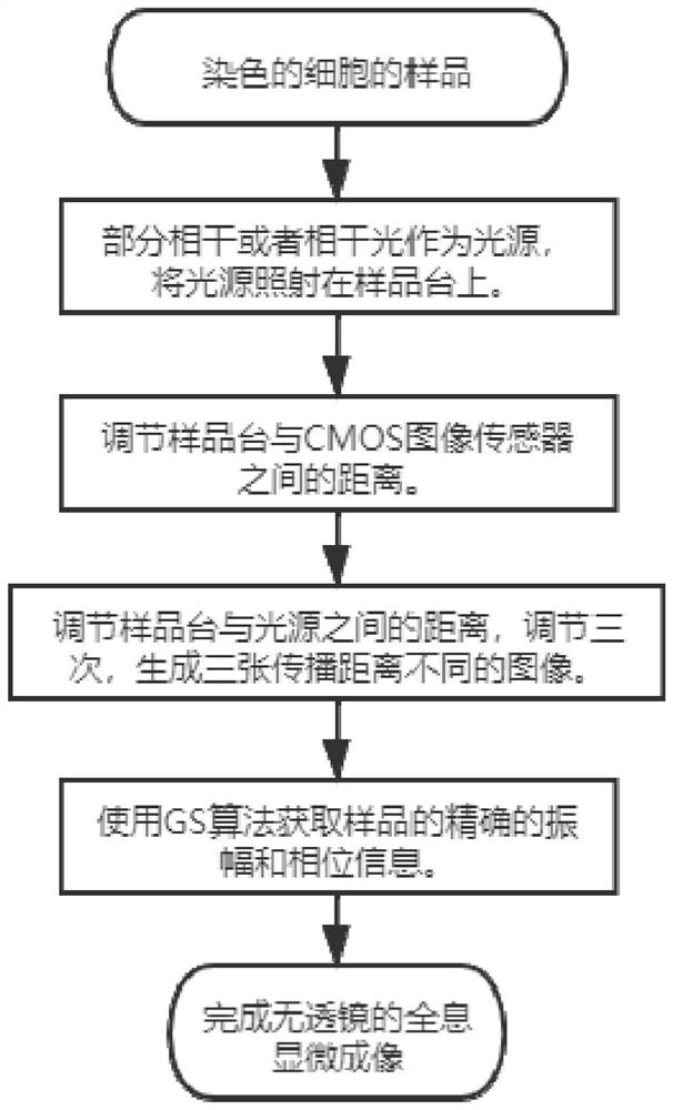 CMOS holographic microscopic imaging device and method applied to cell segmentation