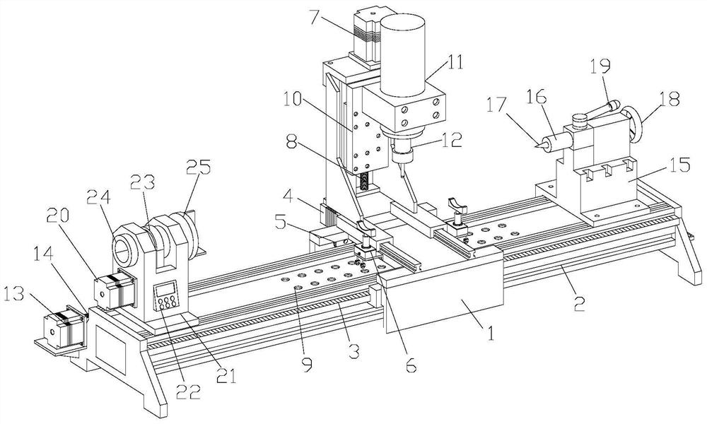 A lathe for machining castings