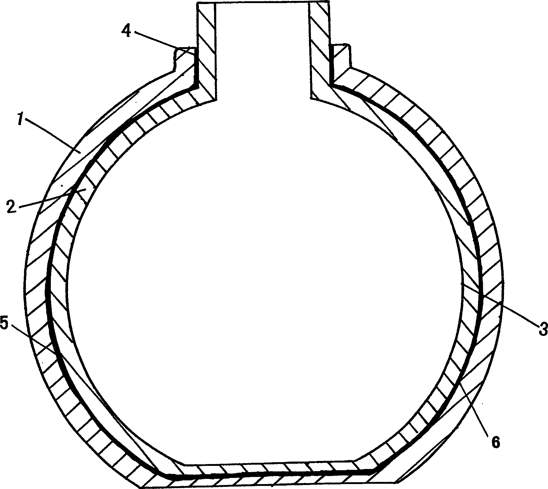 Metal container with glass lining and its making process