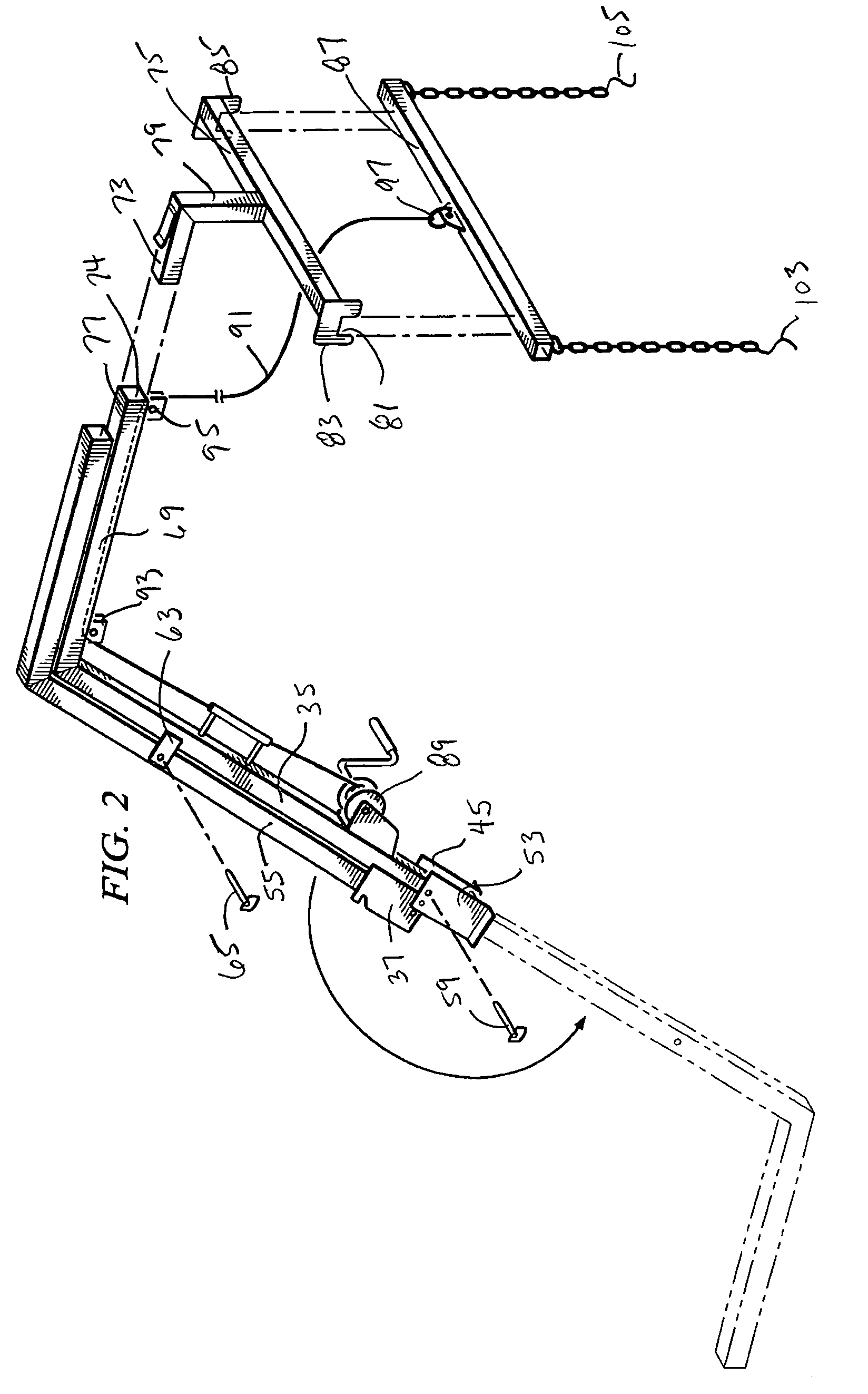 Portable game hoist with folding boom