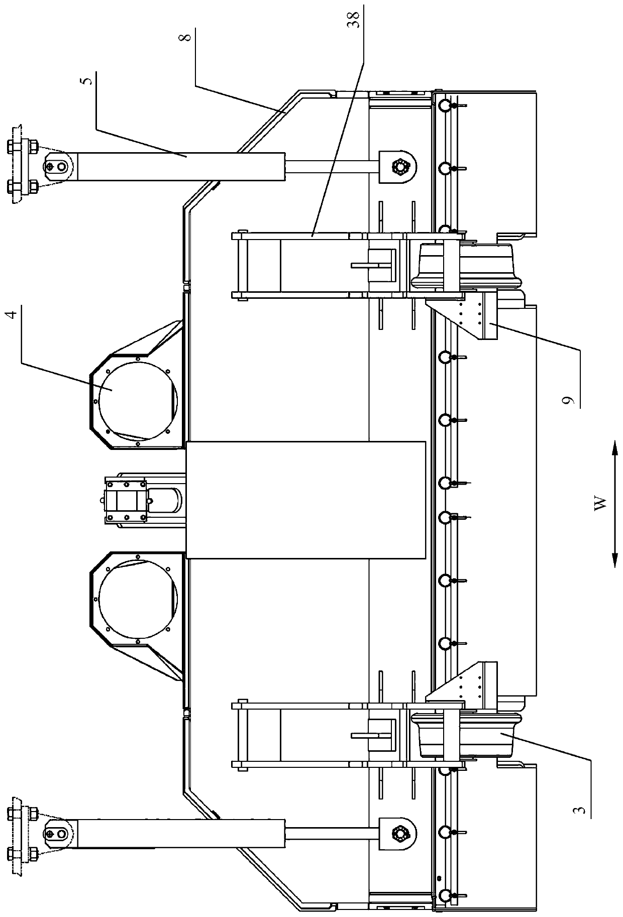 Subway steel rail grinding wagon