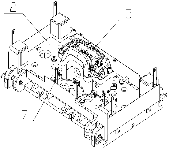 Drawing forming die for rear section of lateral tail board of rear end of sports utility vehicle (SUV)