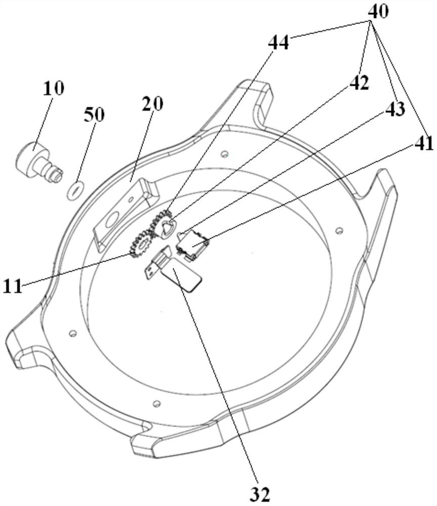 Operation key structure and mobile terminal equipment with it