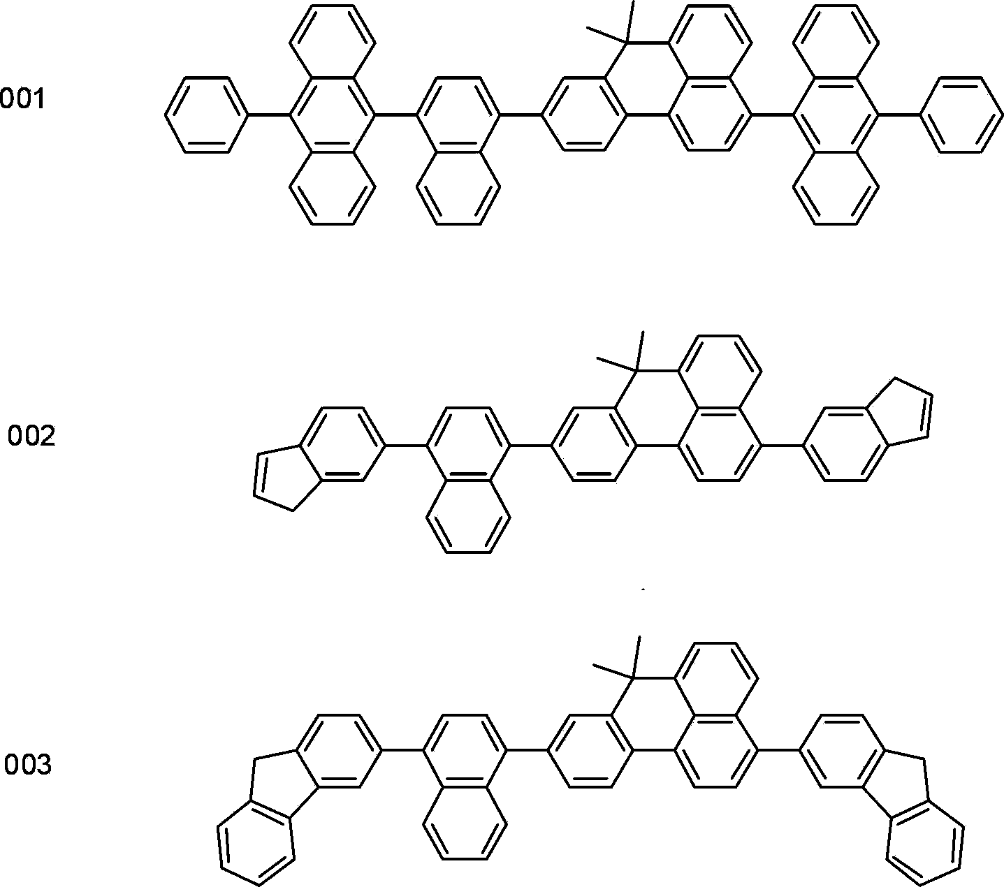 Organic blue luminescent material, and preparation method and application thereof